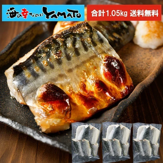 【無塩・無添加】トロサバ“骨取り”切身 大ぶり70g x 15枚=合計1.05kg 小分け350g (70g x 5枚) x 3パック