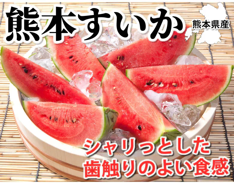 スイカ すいか 送料無料 熊本すいか 秀品 1玉 約3.5kg～5kg 熊本県産 西瓜 フルーツ