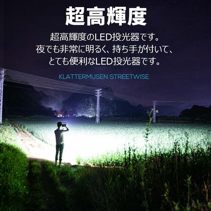 当日発送 ソーラー 充電式 投光器 新仕様 LEDポータブル 角度調整 モード調光 屋外用 ライト 釣り 懐中電灯 フィッシング ライト IP65防水仕様 w197B(タイプB)