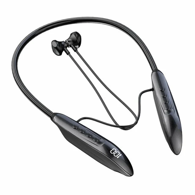 Bluetooth5.3イヤホン ステレオイヤホンヘッドセット 磁気 ネックバンドイヤホン 高品質 通話 軽量 IPX5完全防水 低音重視 Hi-Fi 高音質 スポーツ用ワイヤレス s076A(ブラック)