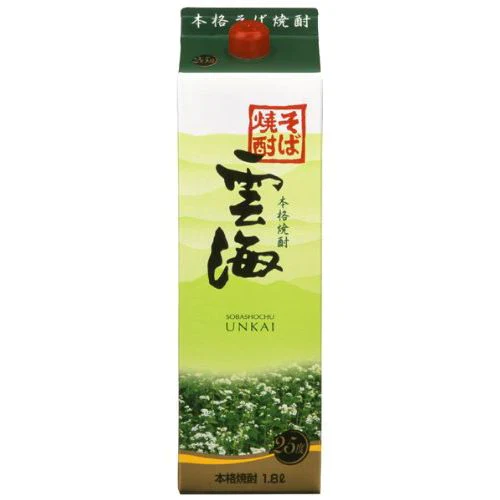 【送料無料】【ケース販売】雲海酒造 雲海そば 25度 パック 1800ml 1.8L×6本/1ケース【北海道・沖縄県・東北・四国・九州地方は必ず送料がかかります。】