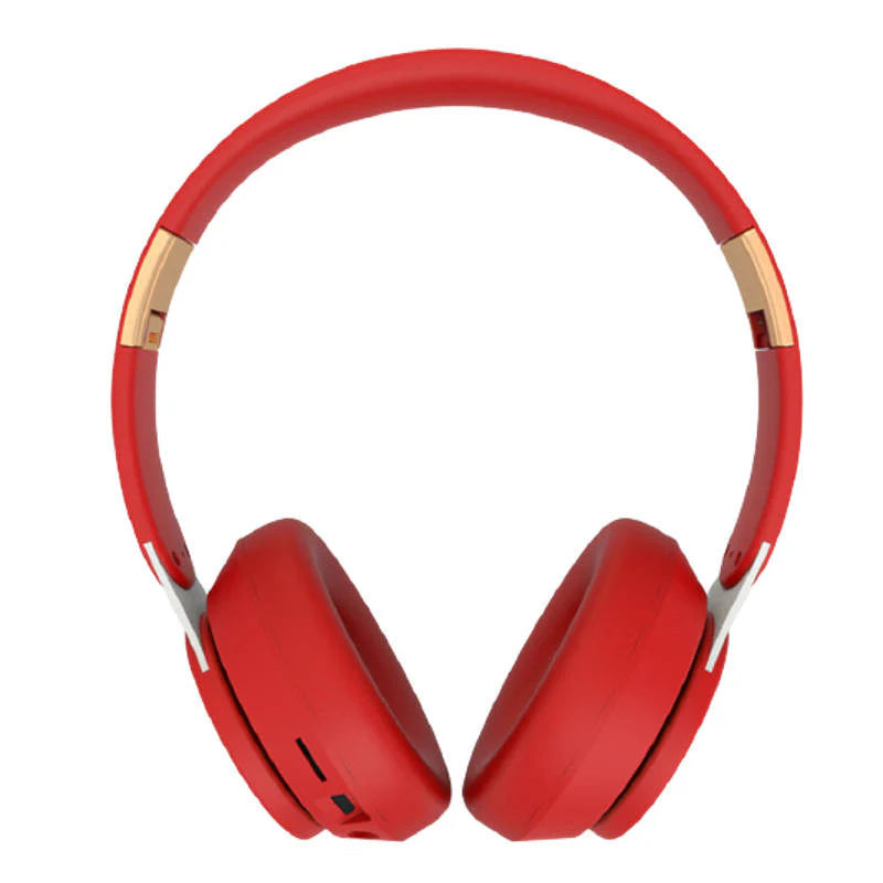 ワイヤレス レッド ヘッドホンBluetooth 5 高音質 ステレオ ブルートゥース 有線無線2WAY 3.5mmAUXケーブル付き iphone6s 7 8 x 11 Max xs xr Plus android パソコン