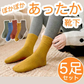 【ご予約商品 2025年3月上旬入荷分】レディースソックス 裏起毛 厚手 5足セット  防寒 暖かい靴下 無地  女性用靴下 冷え性対策 保温 あったか厚手靴下