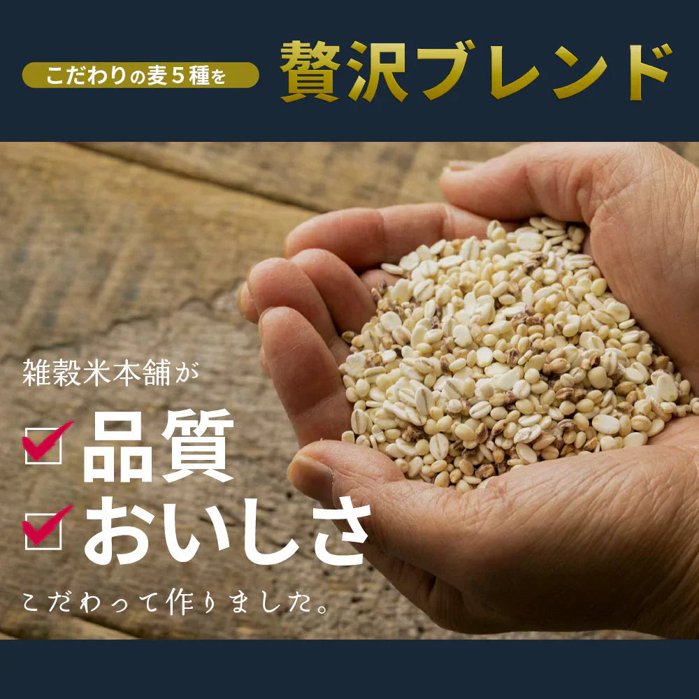 雑穀 雑穀米 国産 麦５種ブレンド 400g お試しサイズ [丸麦/押麦/はだか麦/もち麦/はと麦] 無添加 無着色 送料無料 ポスト投函