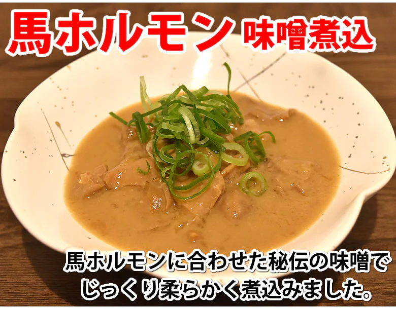 馬ホルモン 味噌煮込み 国産 馬肉 熊本 送料無料 150g×2袋 お取り寄せ おつまみ 馬もつ 大腸 小腸