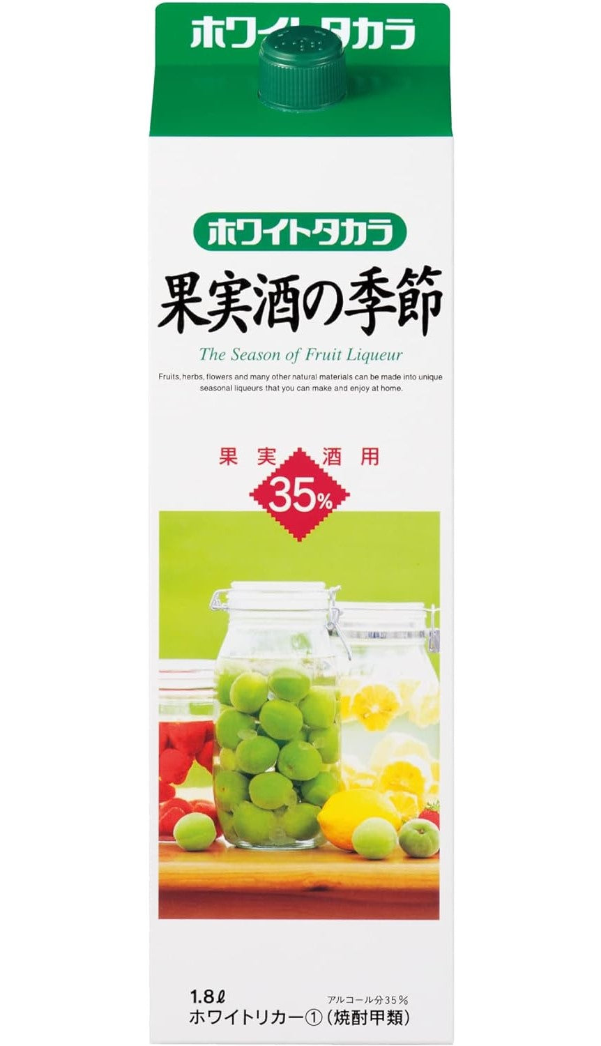 ホワイトリカー宝酒造 ホワイトタカラ 果実酒の季節 35度 1800ml 1.8L 1本【ご注文は12本まで同梱可能】