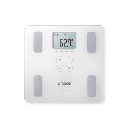 【*新品・未使用品】オムロン カラダスキャン 【HBF-227T-SW】 体重体組成計（OMRON connect アプリ対応）シャイニーブラック シャイニーホワイト 家電