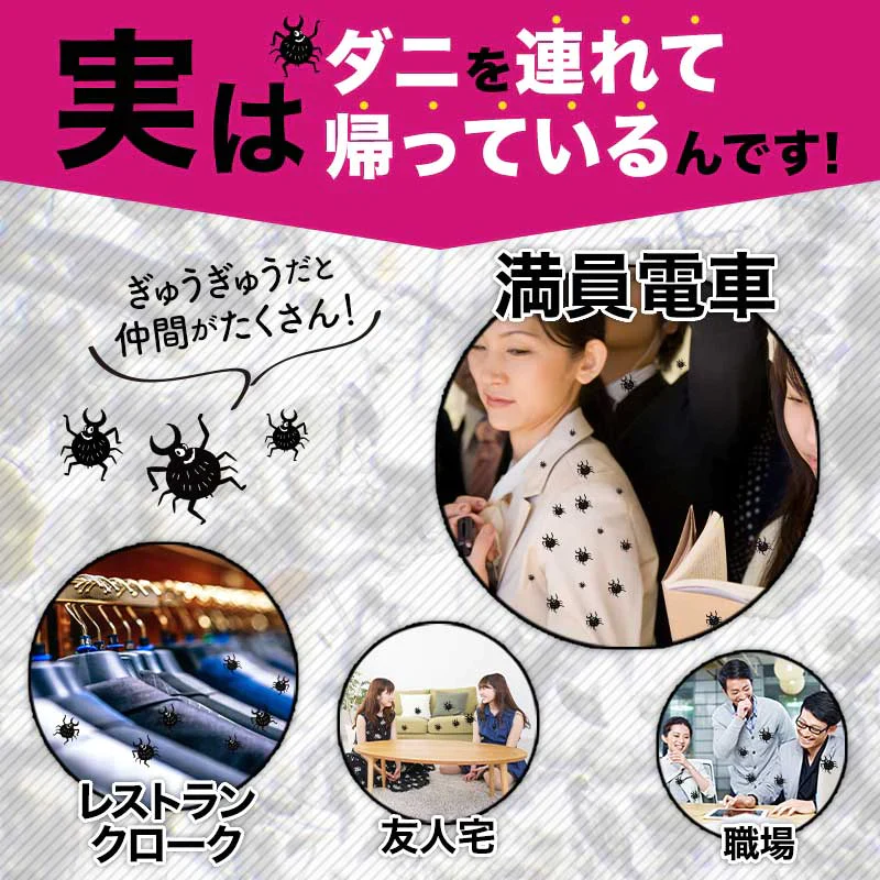 さよならダニークローゼット用2個セット ダニ取りシート ダニ取り ダニ捕り ダニ捕獲シート ダニ退治 ダニ対策 ダニ駆除 ダニ除け ダニ