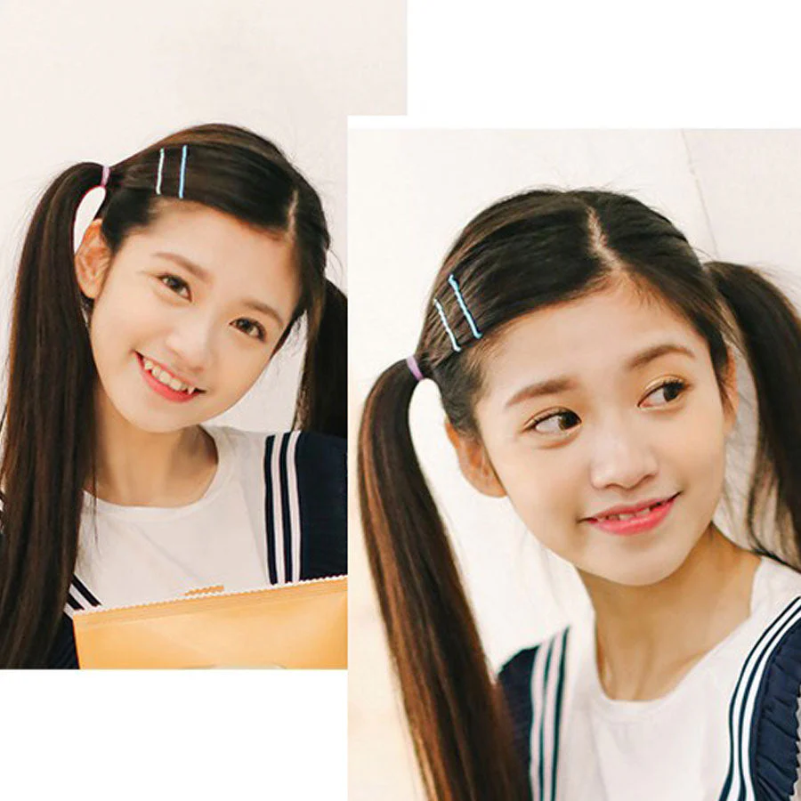 (ピンク)ヘアピン 50本セット カラーピン 前髪 ヘアアクセサリー定番 髪留め かわいい オフィススタイル デイリー