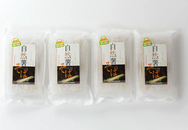 アグリネット琴浦「大山どり出汁つゆ付 自然薯そば４袋セット (１袋２食入) 」