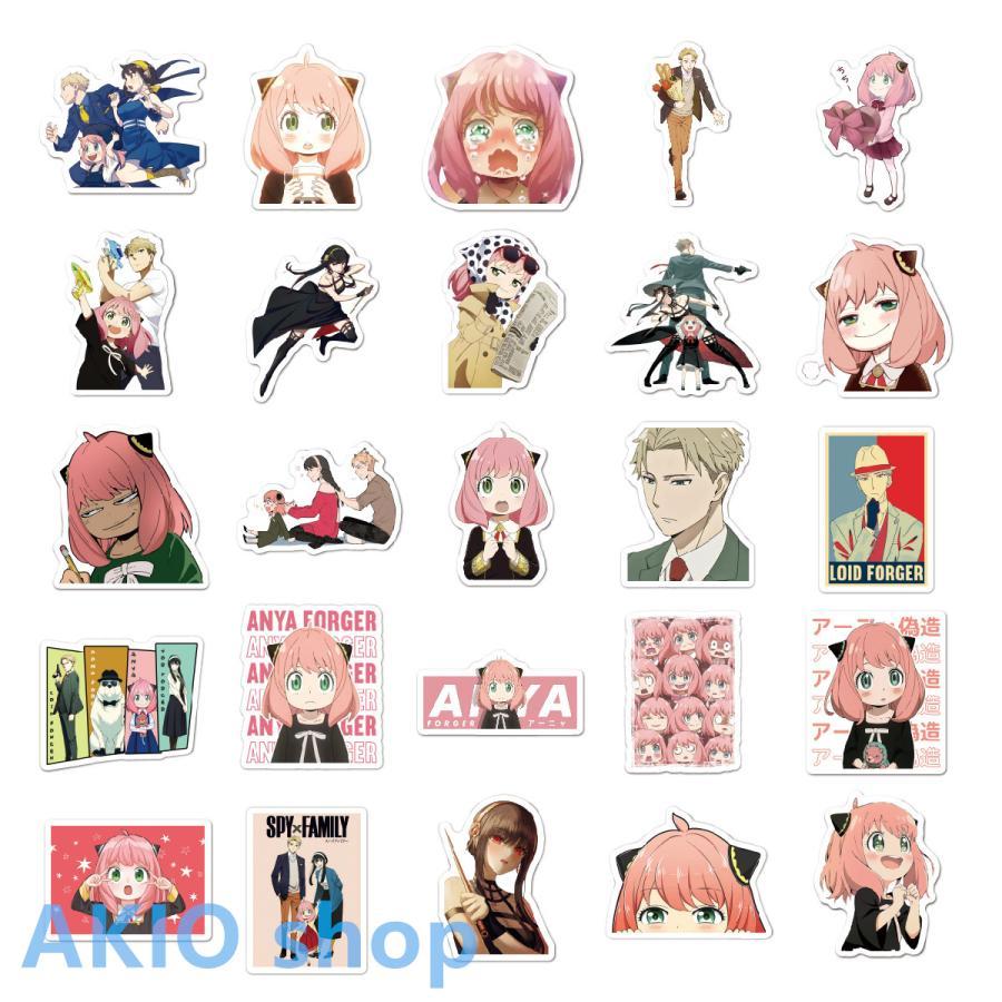 スパイファミリーシール 100枚セット ステッカー for SPY×FAMILY 防水 アニメ かっこいい かわいい おしゃれ 可愛い バイク パソコン ヘルメット s040