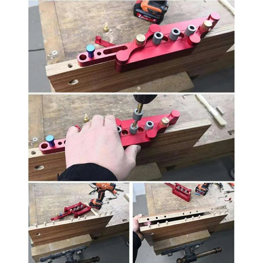 ドリル ガイド 穴あけ 木工用 ダボ穴治具 垂直 木工用セルフセンタリング 掘削 ドリルロケータ アルミ合金 高硬度 高強度 耐摩耗性と耐久性に優れています