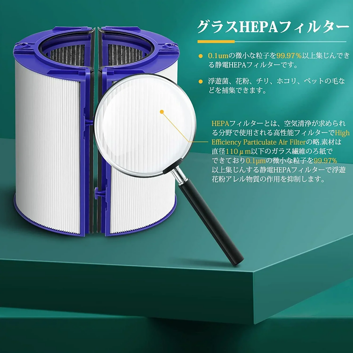 ダイソン dyson 交換用フィルター　HP06 TP06 HP07 TP07 HP09 TP09 PH02　空気清浄器 ファン 空気清浄機用フィルター グラスHEPAフィルター 　活性炭フィルター　送料無料