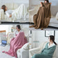 【アイボリー　150×200cm】ブランケット ひざ掛け 大判 北欧 ポンチョ かわいい おしゃれ マルチカバー フリークロス フリンジ付き タオルケット ベッドカバー アイボリー ソファー ペット ニット 冷房対策 ソファーカバー 新生活 プレゼント