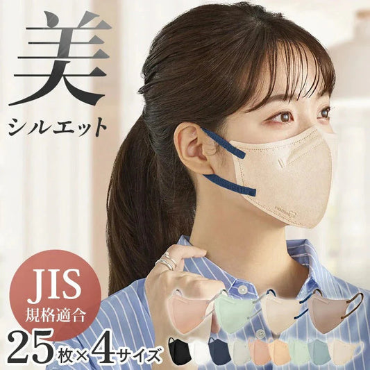 【カートアップNG】【5個セット/ピンクベージュ×アッシュピンク】立体マスク カラーマスク 立体 立体 5枚入(ホワイトのみ7枚) RK-F5XS／S／M／L 小さめ ふつう ふつうワイド ゆったり 13色 マスク mask 細菌飛沫 PM2.5 立体 個別包装 幅広耳ひも
