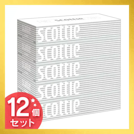 【カートアップNG】【12個セット】ボックスティッシュ スコッティ 400枚 （200組）