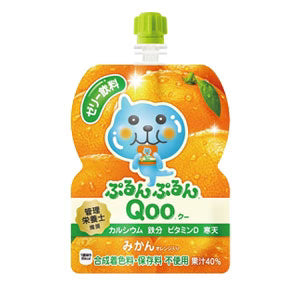 コカコーラ ミニッツメイドぷるんぷるんQooみかん 125gパウチ×60本［30本×2箱］北海道、沖縄、離島は送料無料対象外［送料無料］【2?3営業日以内に出荷】