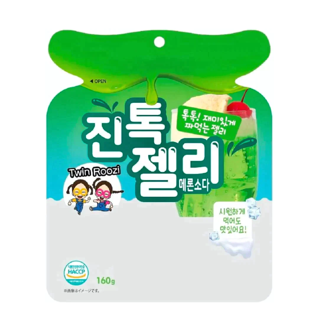 ＊Tiktokで話題＊[8袋]JINTOK JELLY ジントックゼリー メロンクリームソーダ味160g（40g×4個入）