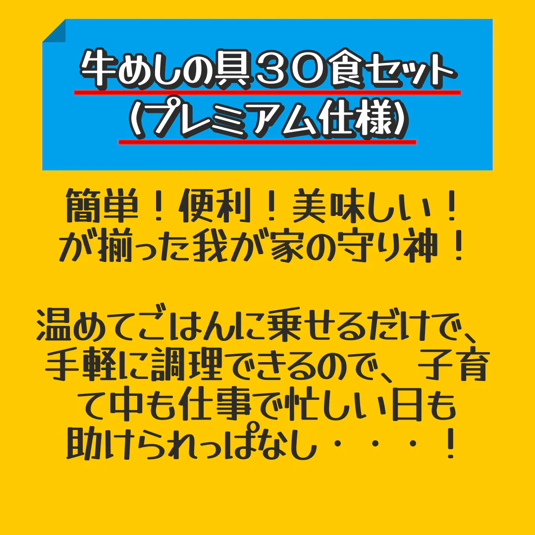 牛めしの具(プレミアム仕様)３０食セット【最安値に挑戦】【リピート】牛丼 松屋【家計お助けSALE】