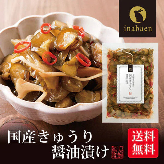 日本橋いなば園 国産きゅうり醤油漬け 100g ネコポス メール便送料無料