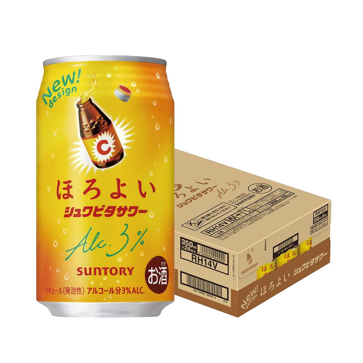 サントリー ほろよい シュワビタサワー 350ml×1ケース/24本【ご注文は2ケースまで同梱可能】
