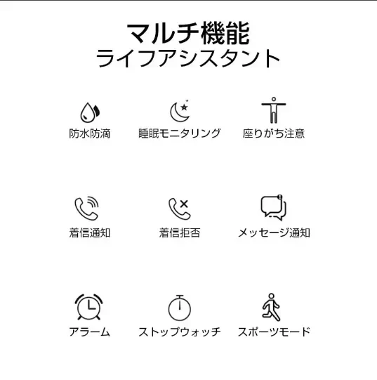 【レッド】スマートウォッチ メッセージ 着信通知 健康管理 座りがち注意 アラーム 運動距離 トレーニング スマホ探し 体温検知 カロリー消費 男女兼用 日本語取扱説明書付
