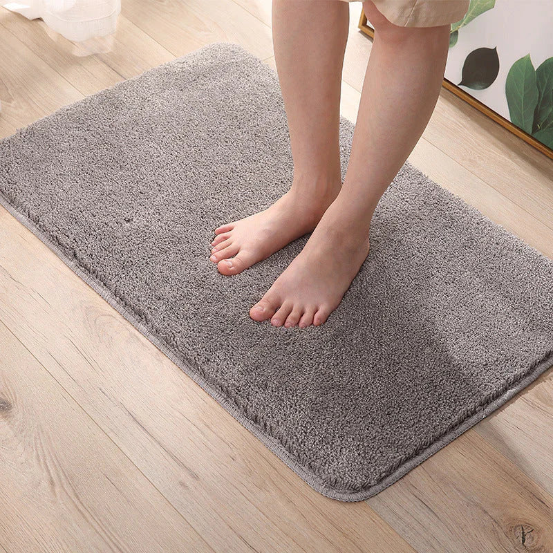 【グレー】【予約商品・発送時期は商品説明に記載】バスマット 速乾 大判 洗える 風呂場 足拭きマット お風呂マット タオル地 マイクロファイバー 滑り止め フロアマット 玄関マット マット 足音 防音 お風呂 洗い場 浴室 床 へこみ 防止 マット 吸水 60cm×40cm 大 ソフト タオル 送料無料 ギフト プレゼント