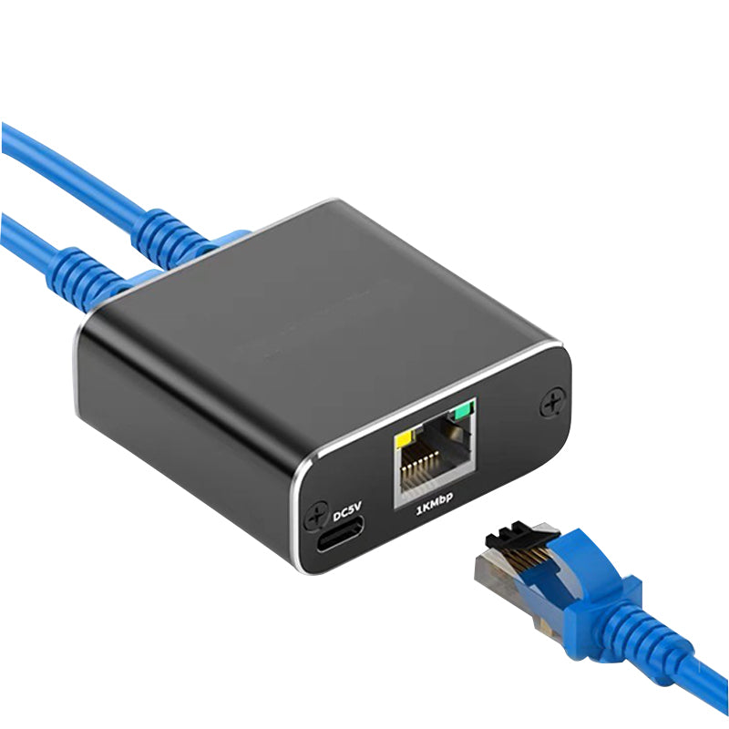 LAN分岐器 1Gbps ギガ LANポート増設 拡張 アダプター RJ45 ラン中継コネクタ lanハブ ルーター2ポート ネットワークスプリッタアダプタ CAT5 CAT6 CAT7