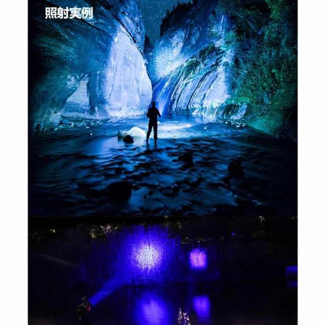 即納商品 ハンドライト 前照灯 車幅灯 集魚灯 投光器 LED USB 充電式 2モード切替 高輝度 1000LM 900M照射 大容量電池 軽量 小型 防水 w390