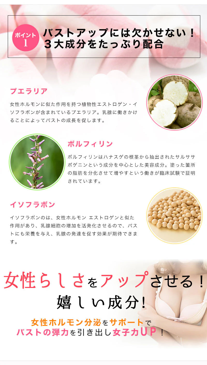 ピンクプエラリア　ボリュームアップジェル【バストケア19種の美容成分配合　美乳 産後ケア　女子力　ラベンダーの香り 】200ｇ