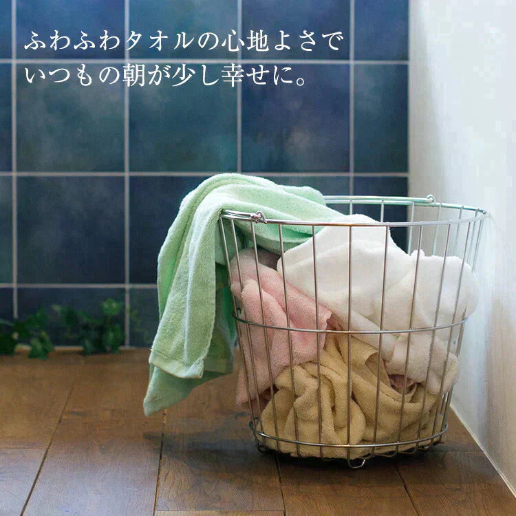 ライトグレー　フェイスタオル スーピマコットン ホテルタイプタオル 同色3枚セット 【メール便送料無料】