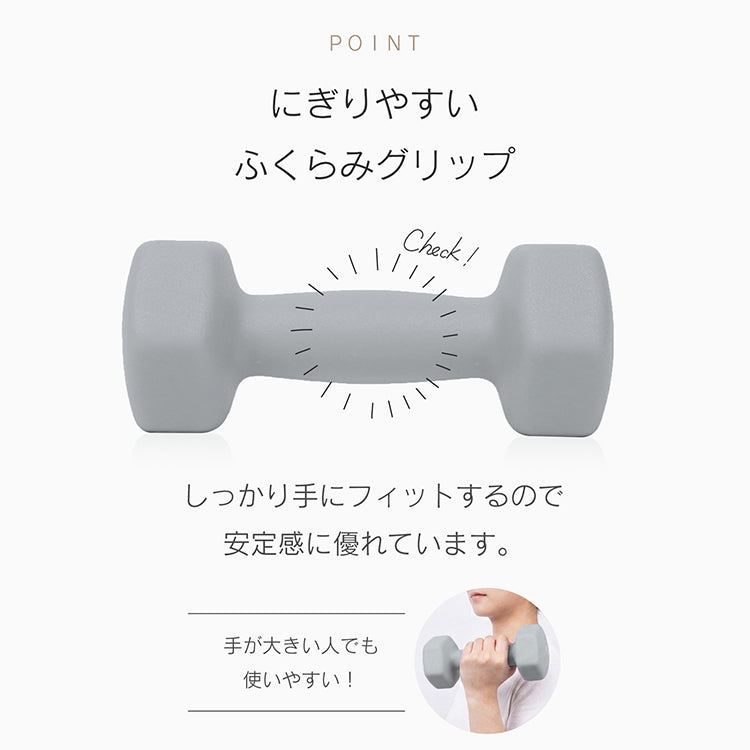 ダンベルセット 5kg 「ブルー」 2個セット カラーダンベル ダンベル 滑りにくい ゴム素材 腕 筋力 ウェイト トレーニング 鉄アレイ 男性 女性 ダイエット 筋トレ ジム 自宅