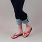 【朱 Mサイズ(23cm前後)】本畳 畳 草履 ぞうり サンダル い草 レディース 女性 M/L 大人用 和装 履物 室内 部屋履き 室外 ベランダ 歩きやすい 美脚 春夏 和風 日本製