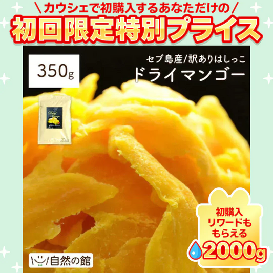 350g 半生ドライマンゴー ドライフルーツ 訳あり 不揃い セブ島 果実酢作りにおすすめ 送料無料【ご新規さん限定商品】