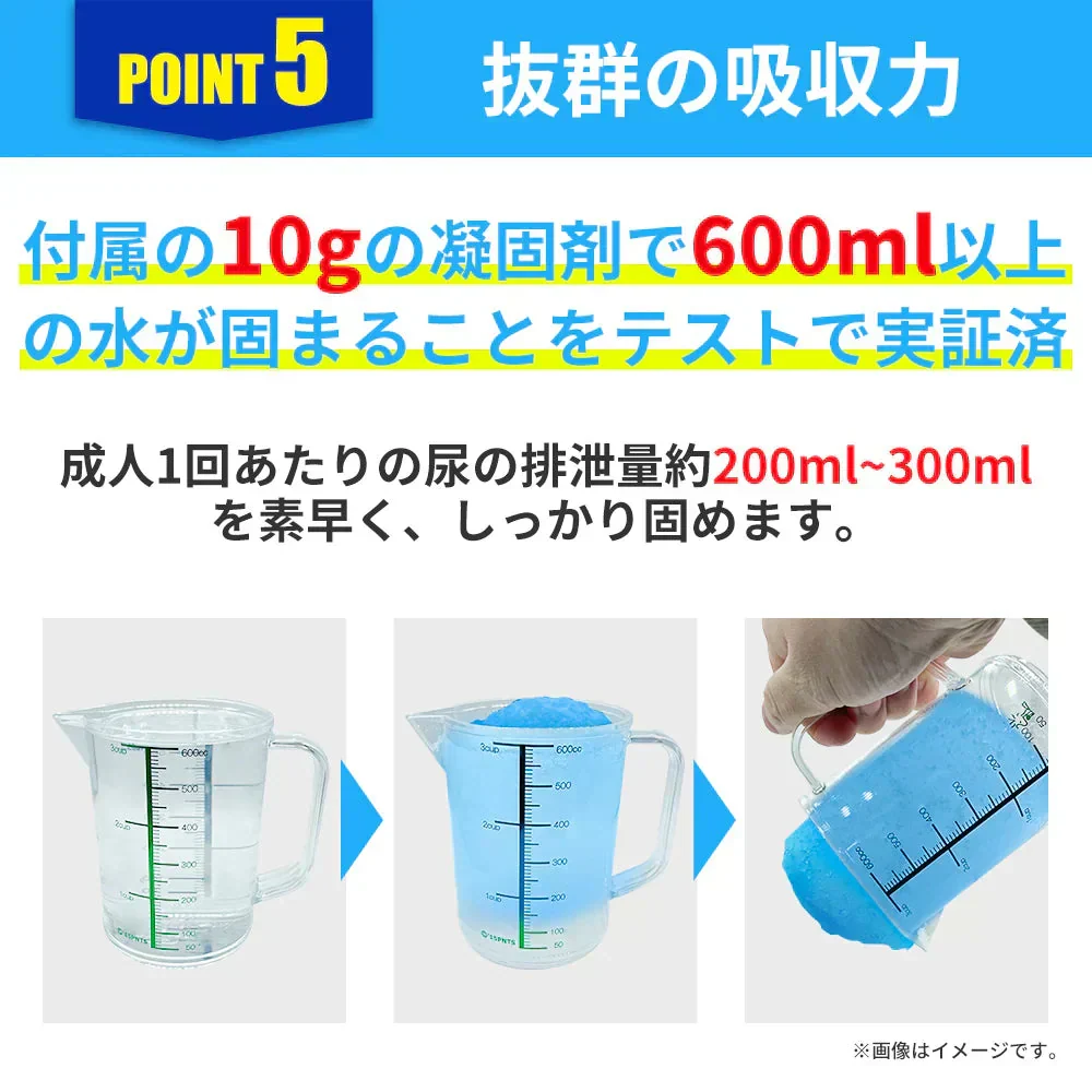 【コスパ最高】＼100回分／凝固剤のみ 簡易トイレ 半永久保存 簡易トイレ 携帯トイレ 非常用トイレ 非常 トイレ 防災グッズ 災害 備蓄 凝固剤 水 吸水ポリマー 個包装 凝固剤 抗菌 消臭 登山 防災 渋滞 大便 小便 学校 防災グッズ 地震 避難 災害 断水 自宅 キャンプ アウトドア