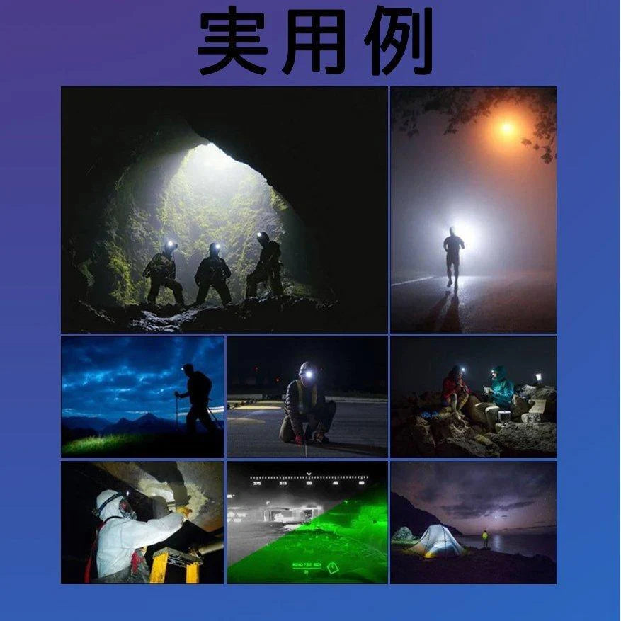 進化版 ヘッドライト充電式 LED 記憶機能付き 明るい 5つランプビーズ 6つ点灯モード センサー 90°角度調整可能 電池残量指示 防水 防災 夜釣り w228