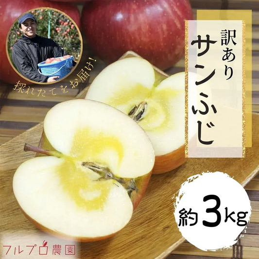 サンふじ 訳あり 約3kg 7-14玉＃NAF0B030