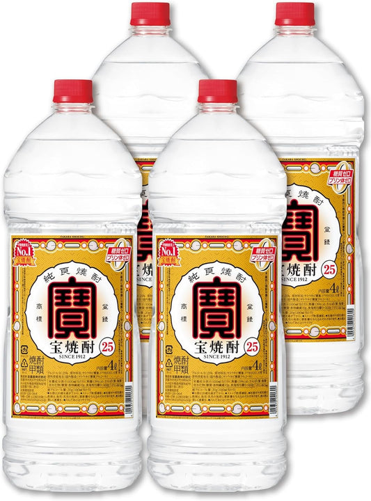 宝酒造 宝焼酎 25度 4000ml 4L×4本/1ケース