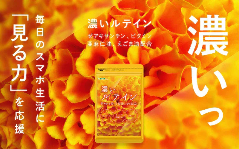 濃いルテイン《約12ヶ月分》ルテイン サプリ サプリメント 亜麻仁油 エゴマ油 ビタミンA ビタミンE ブルーライト デジタルケア マリーゴールド抽出物 PC スマホ【大容量】