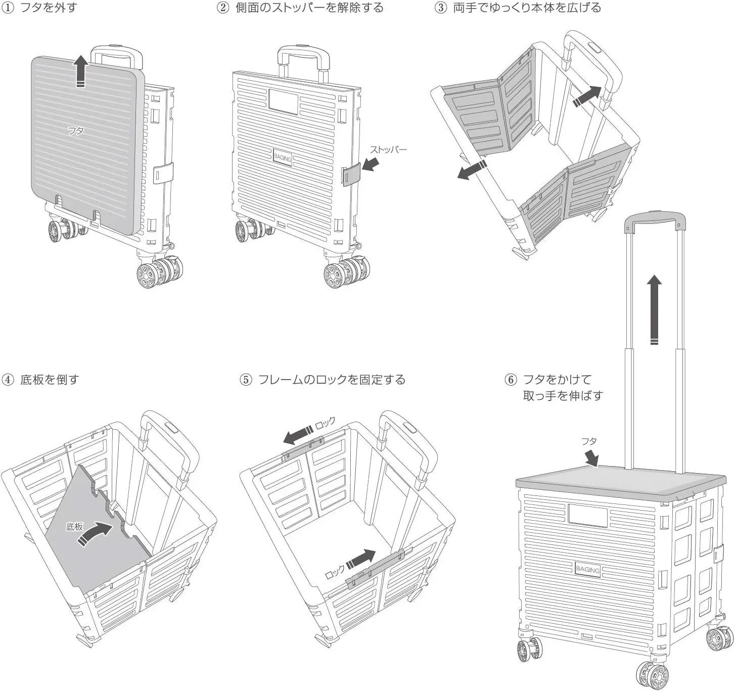 ワンタッチ ショッピングカート 箱・取説付き ワンタッチ ショッピングカート 箱・取説付きオンライン で 販売