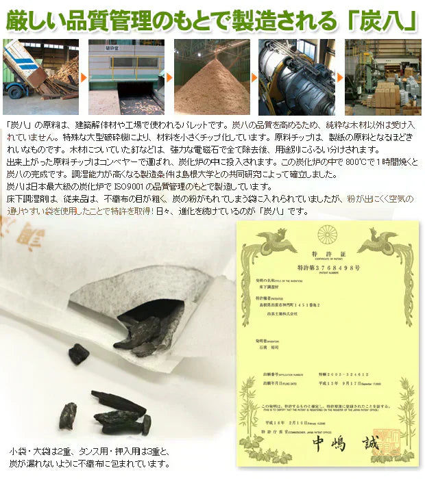 調湿木炭 炭八 スマート小袋 5個入