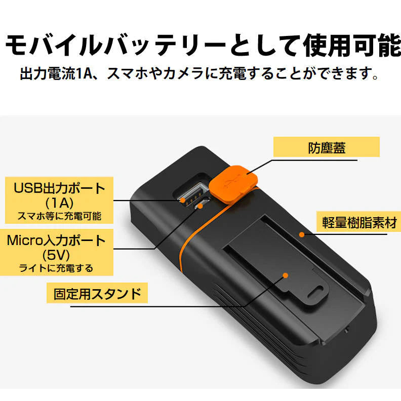 自転車ライト ヘッドライト LED 充電式 防水 明るい 最強 サイクルライト LED 懐中電灯 高輝度大容量 テールライト ハンドル取り付けホルダー付き 梅雨対策