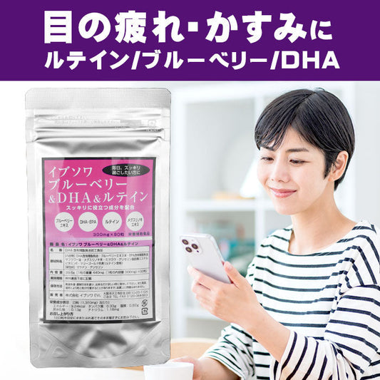 【目の疲れ 眼精疲労に 1ヵ月分】サプリ ルテイン 目のサプリ サプリメント 目の疲れ 眼精疲労 ブルーベリー DHA 30日分 1ヵ月 / ブルーベリー&DHA&ルテイン