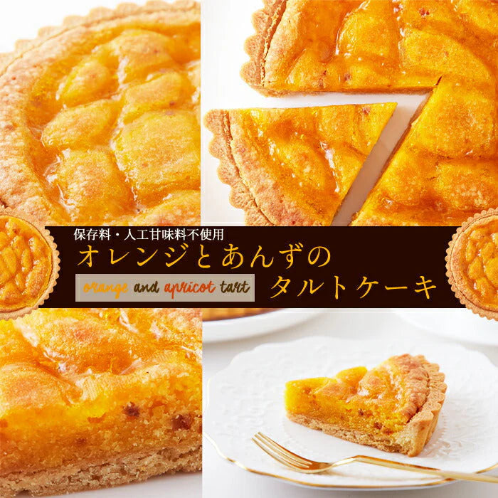 オレンジ と あんず の タルト ケーキ5号 甘酸っぱい味わいと香ばしいタルト生地が絶妙!!ネコポス