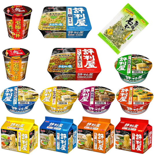 にぎわい広場  明星食品 評判屋 袋麺20食 焼きそば 至極の一杯も入ったフルセット 乾燥ねぎのおまけ付き