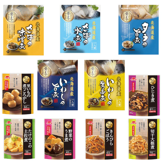 【今日の献立 第16弾】惣菜 レトルト おかず 5種セット 北海道産魚惣菜3種＋イチビキ 和惣菜2種 常温保存 どこでも送料無料 ポスト投函