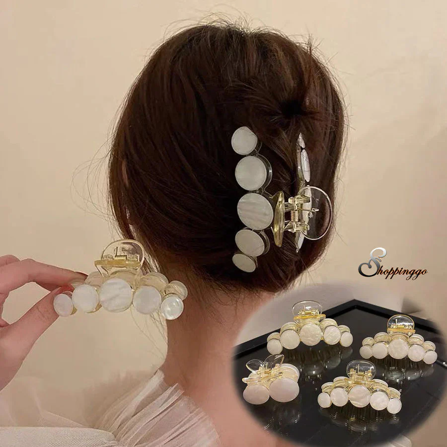 (L02)バンスクリップ ヘアクリップ 大粒 バレッタ まとめ髪 髪飾り ヘアアクセサリー 髪留め ヘアアレンジ