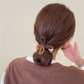 (グレー)ヘアゴム バイカラー 太め おしゃれ ヘアアクセサリー 結び シンプル 髪留め ヘア留め かわいい オシャレ 髪飾り 上品 パーティー飾り