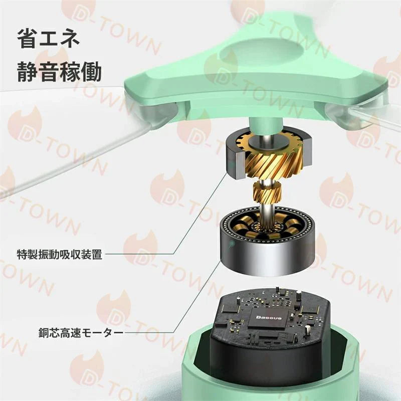 携帯扇風機 手持ち/卓上両用 ハンディファン ミニ扇風機 扇風機 小型強風 軽量 静音設計 USB充電式 バッテリー内蔵 携帯便利 熱中症対策 w404B(ピンク)