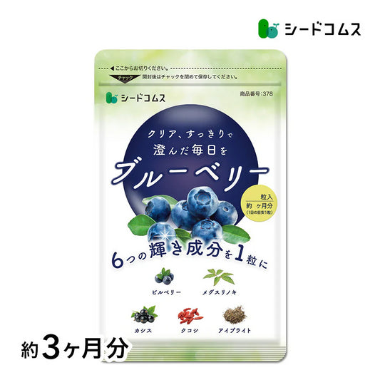 ブルーベリー 《約3ヶ月分》 送料無料 サプリ サプリメント 健康 ブルーベリー ビルベリー メグスリノキ カシス クコシ アイブライト ビタミン アイケア【大容量】